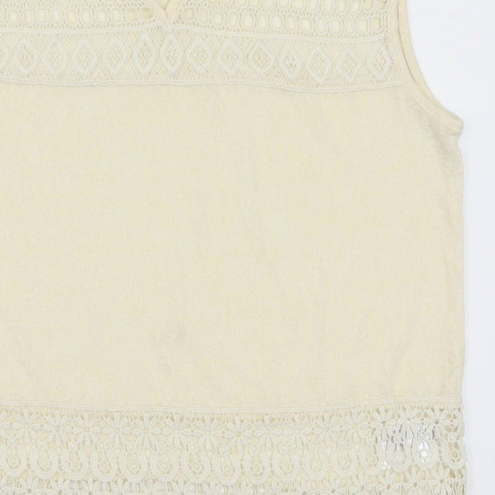 H&M  Womens Ivory   Basic T-Shirt Size XS
