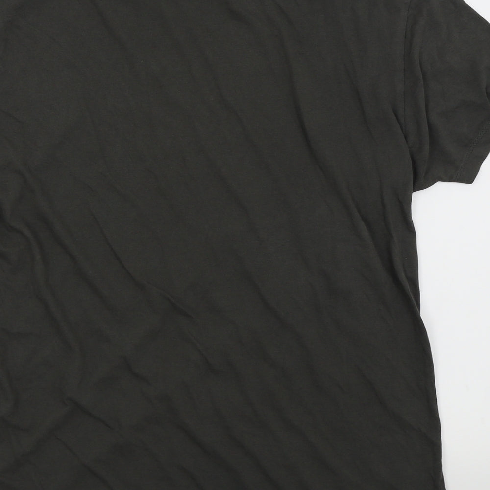 Cedar Wood State Mens Green    T-Shirt Size L
