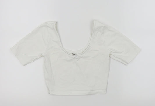 ASOS Womens White   Cropped T-Shirt Size 4