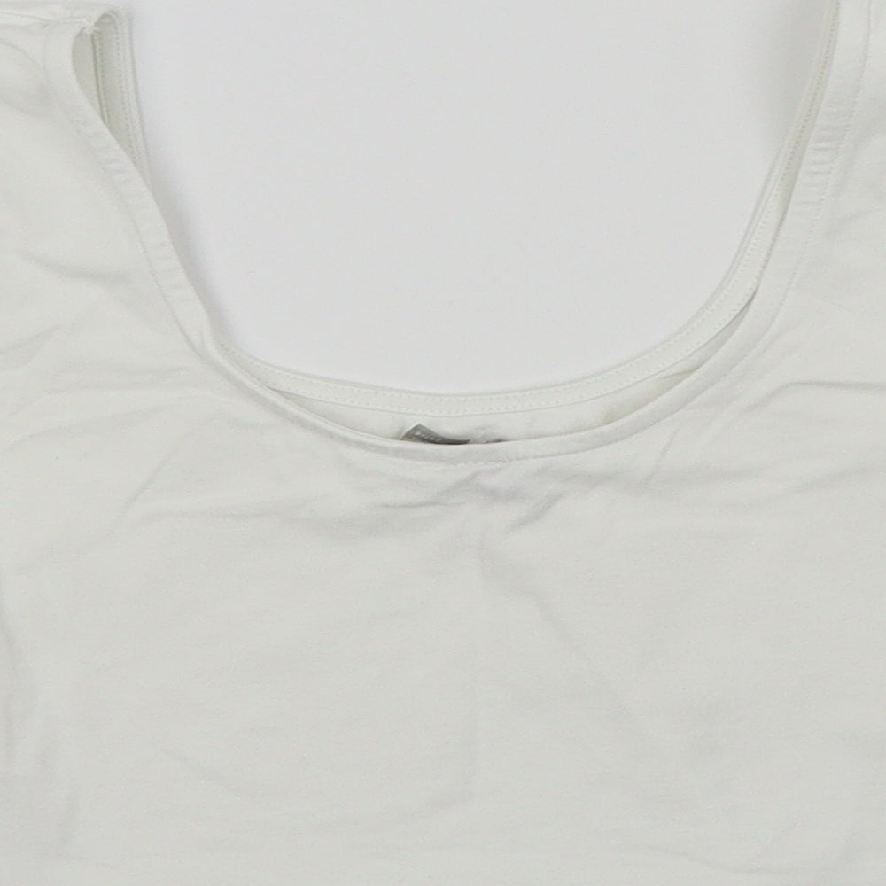 ASOS Womens White   Cropped T-Shirt Size 4