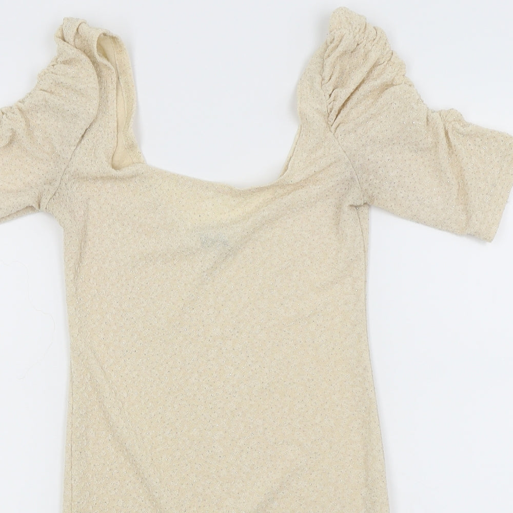 New Look Womens Beige   Pencil Dress  Size 14