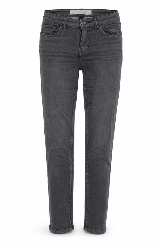 Front view of H&M women’s grey skinny jeans, size UK 8, 29-inch leg