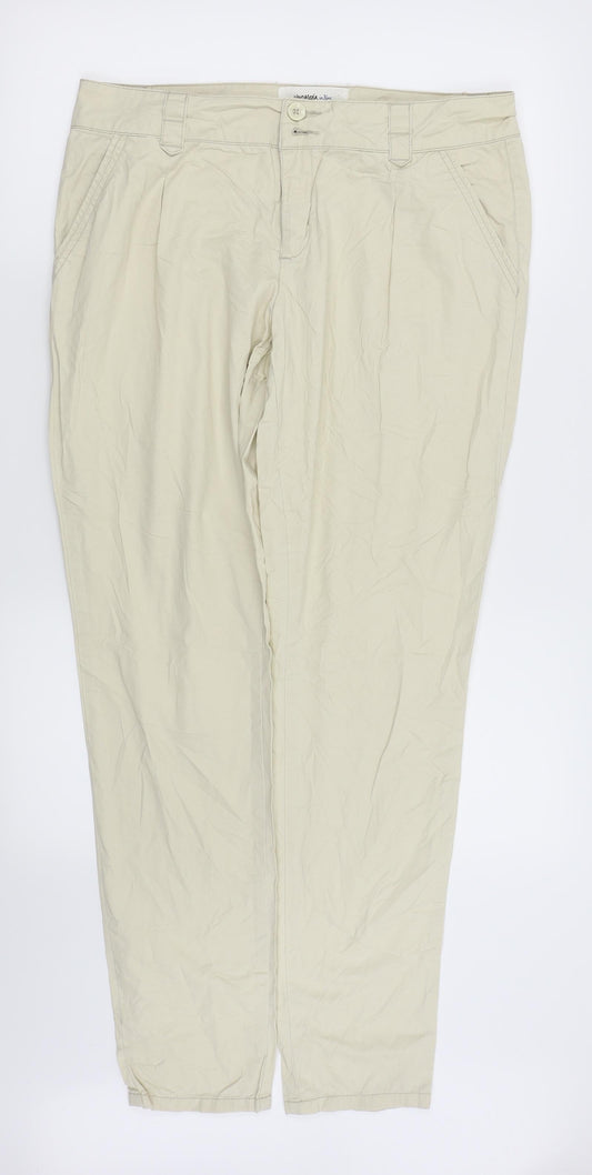 Veromoda Womens Beige   Chino Trousers Size 12 L29 in