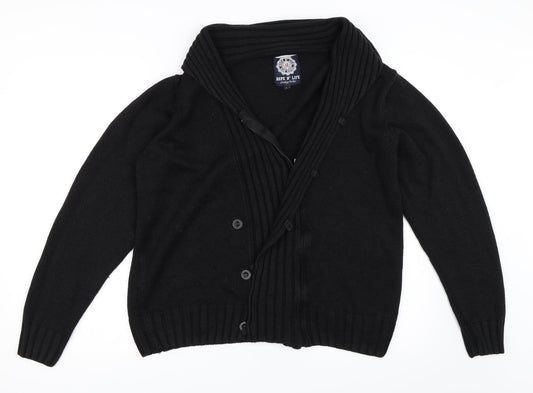 Hope N' Life Womens Black   Full Zip Jumper Size L