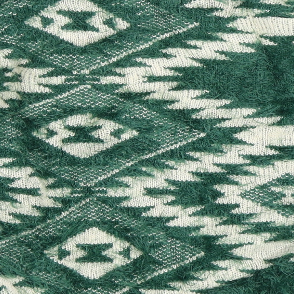 Sophyline Womens Green Geometric  Pullover Jumper Size M