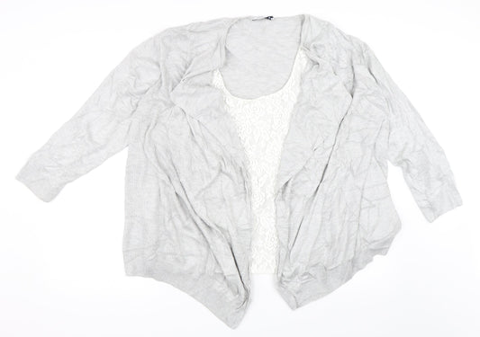 Marks and Spencer Womens Grey   Cardigan Jumper Size 20