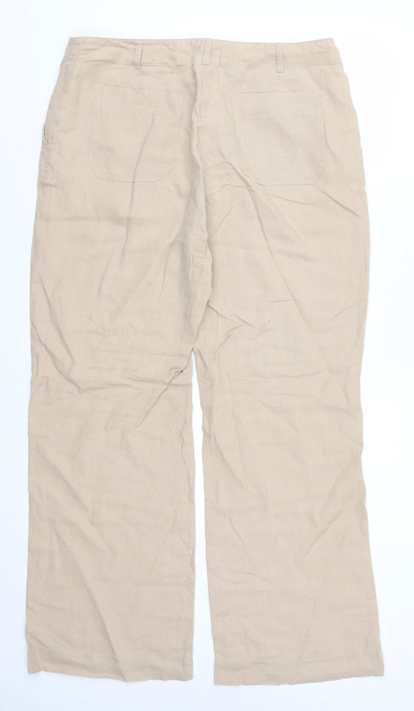 NEXT Womens Beige   Trousers  Size 14 L29.5 in