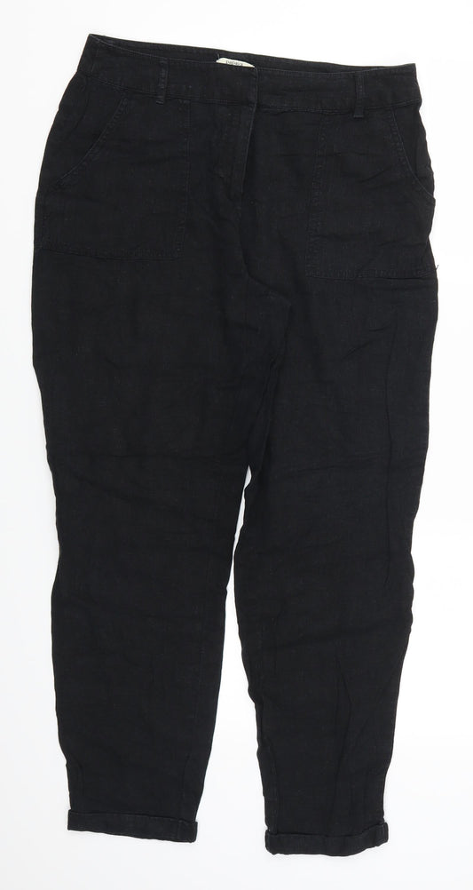 Papaya Womens Black   Trousers  Size 12 L27 in