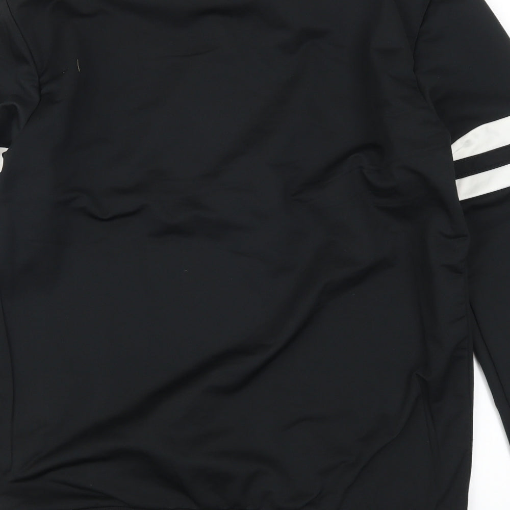 HIIT Mens Black Striped  Pullover Sweatshirt Size S