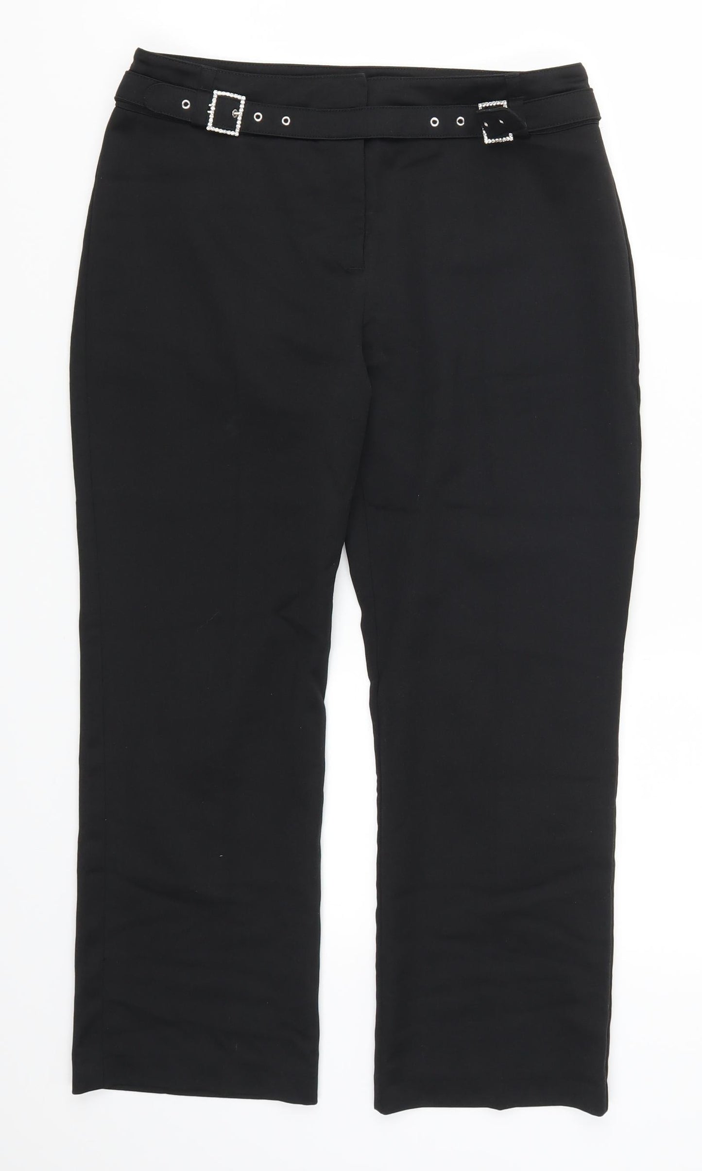 Preworn Womens Black   Trousers  Size 30 in L24 in