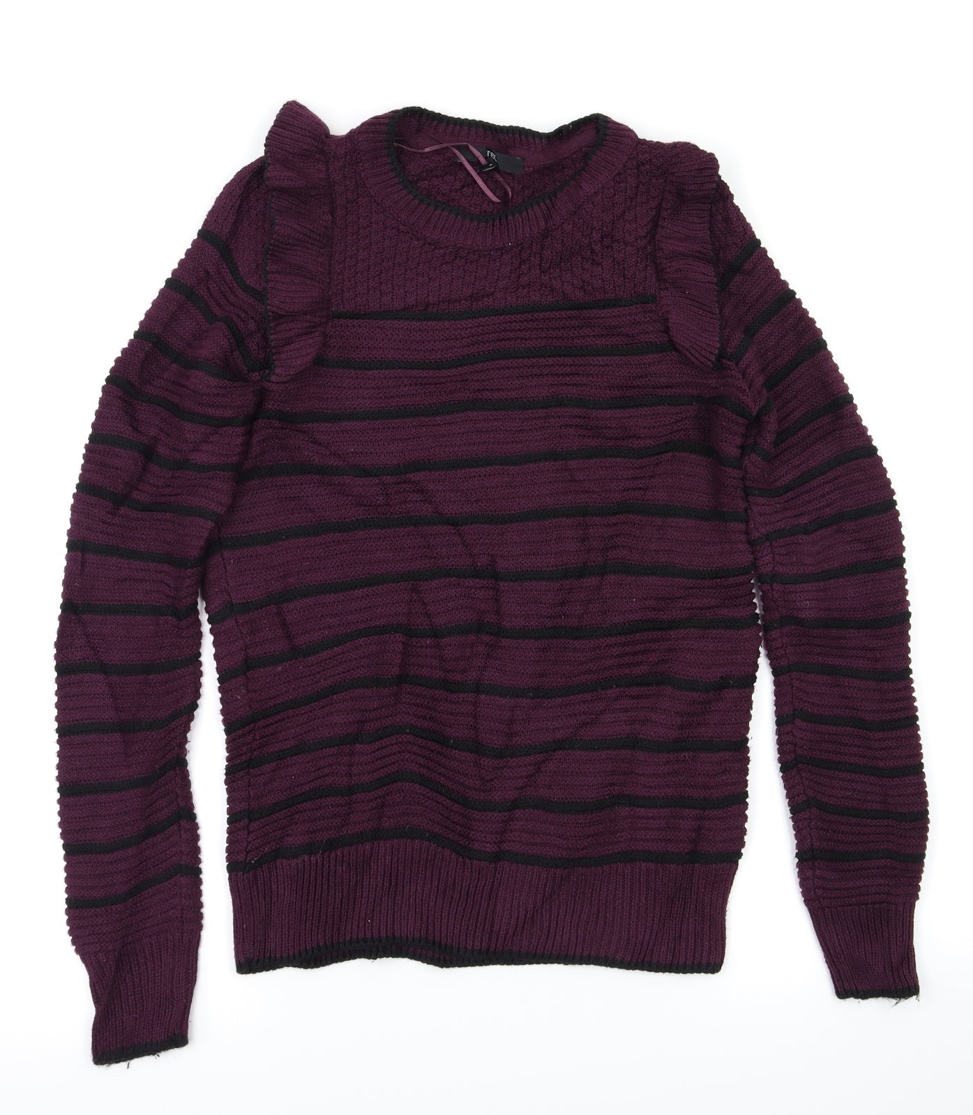 next  Womens Purple Striped  Pullover Jumper Size 6
