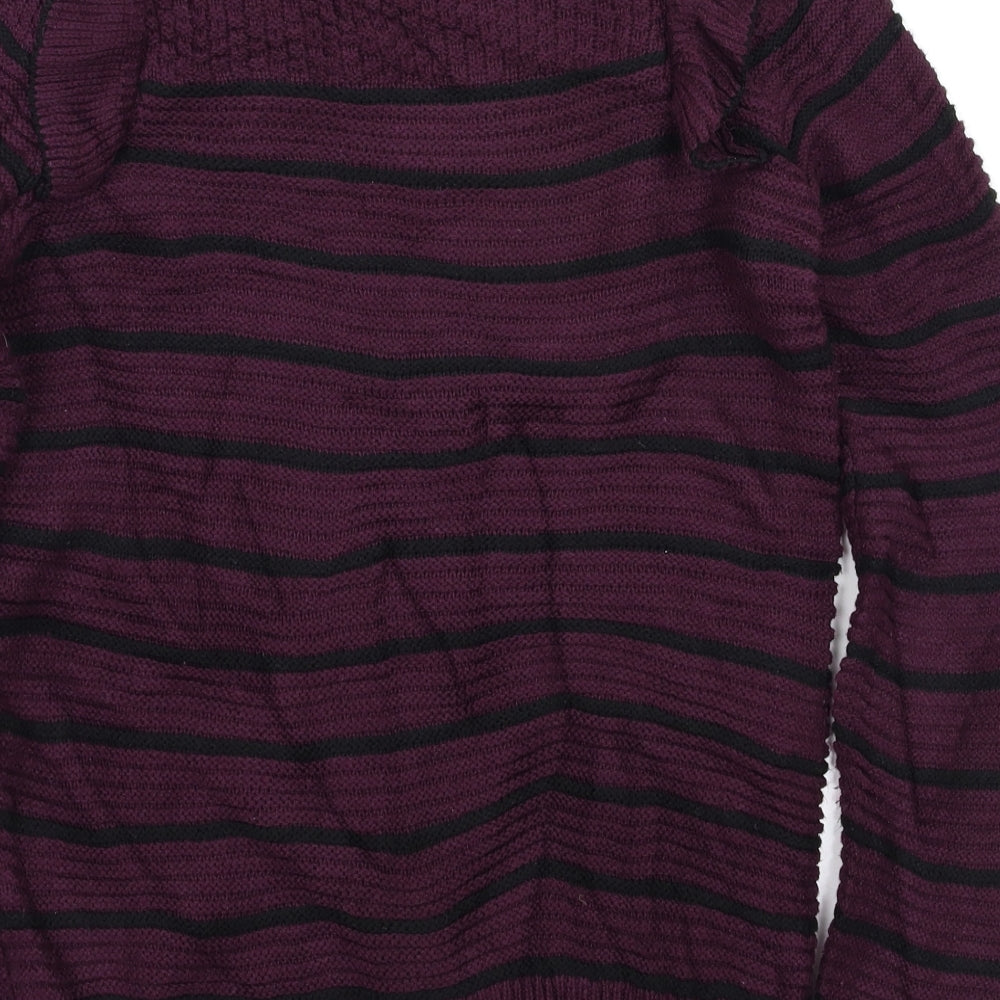 next  Womens Purple Striped  Pullover Jumper Size 6