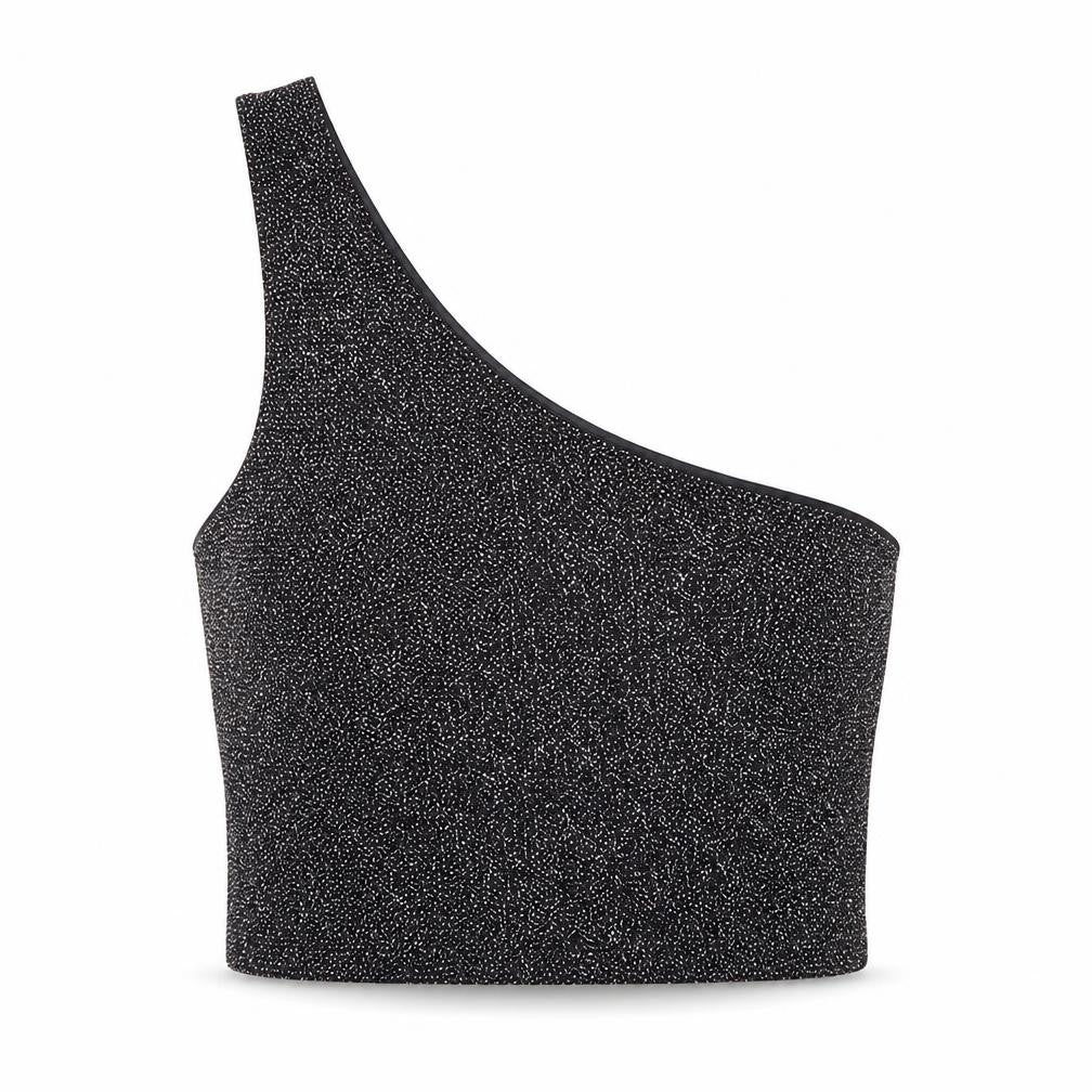 Front view of Topshop women’s black basic t-shirt, size UK 10
