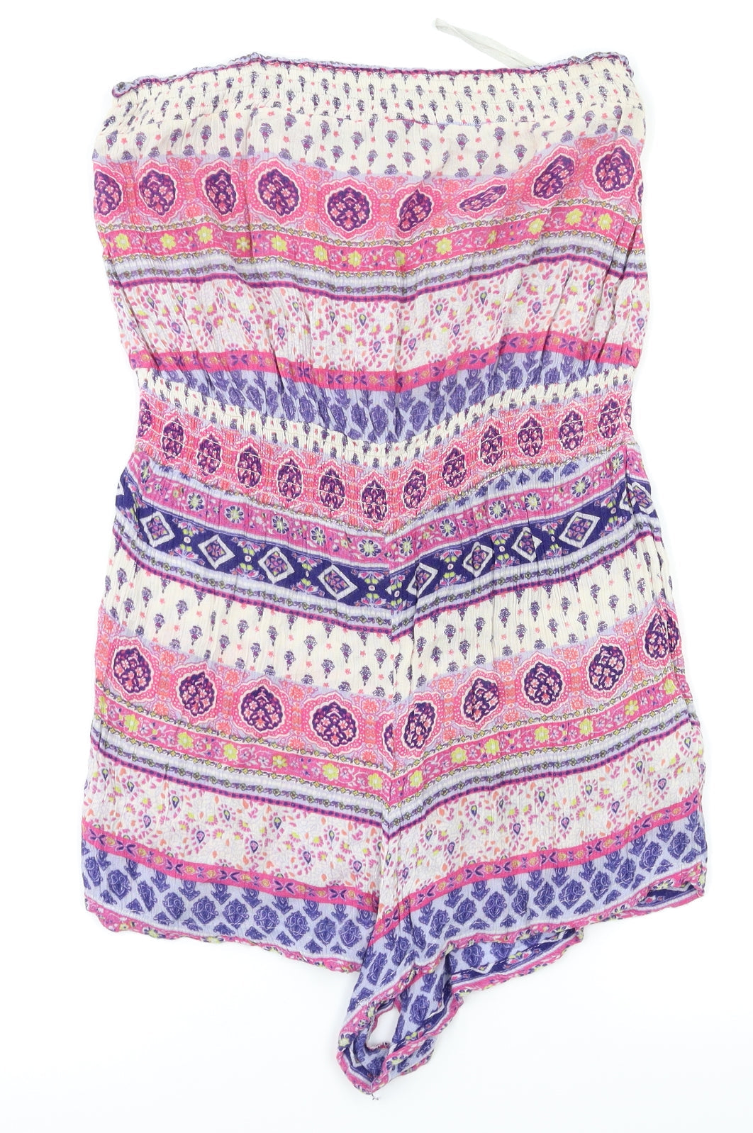 New look  Womens Pink Argyle/Diamond  Jumpsuit One-Piece Size 8