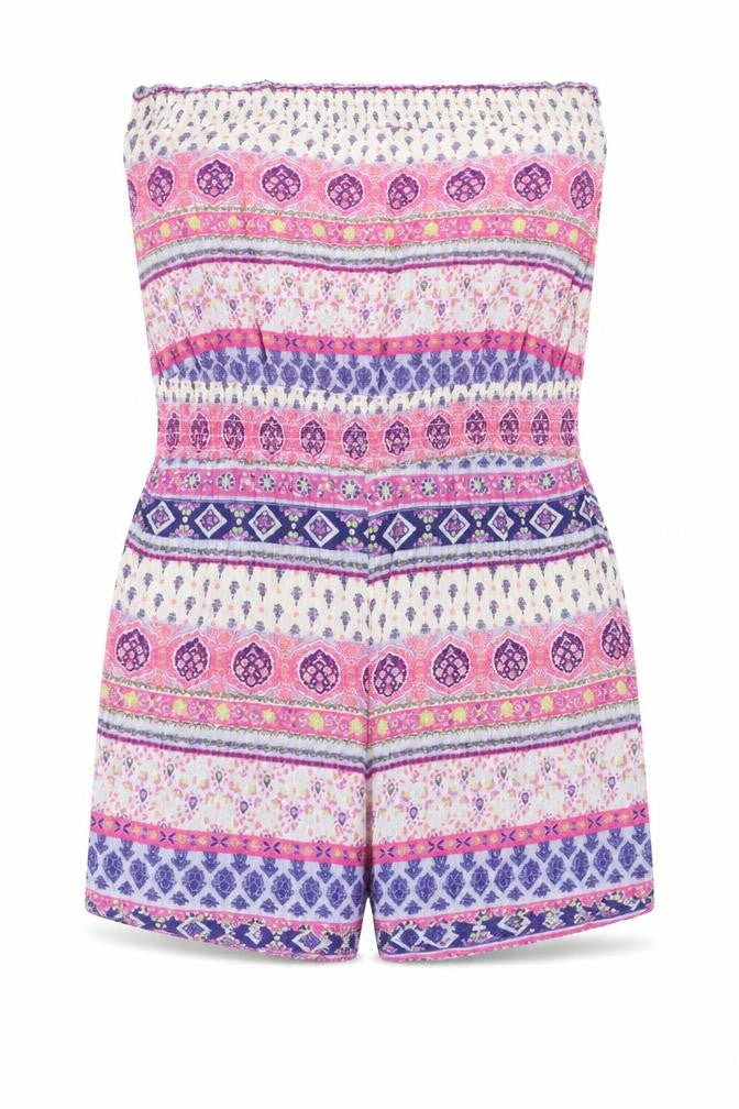 Front view of New look women’s pink argyle/diamond jumpsuit one-piece, size UK 8