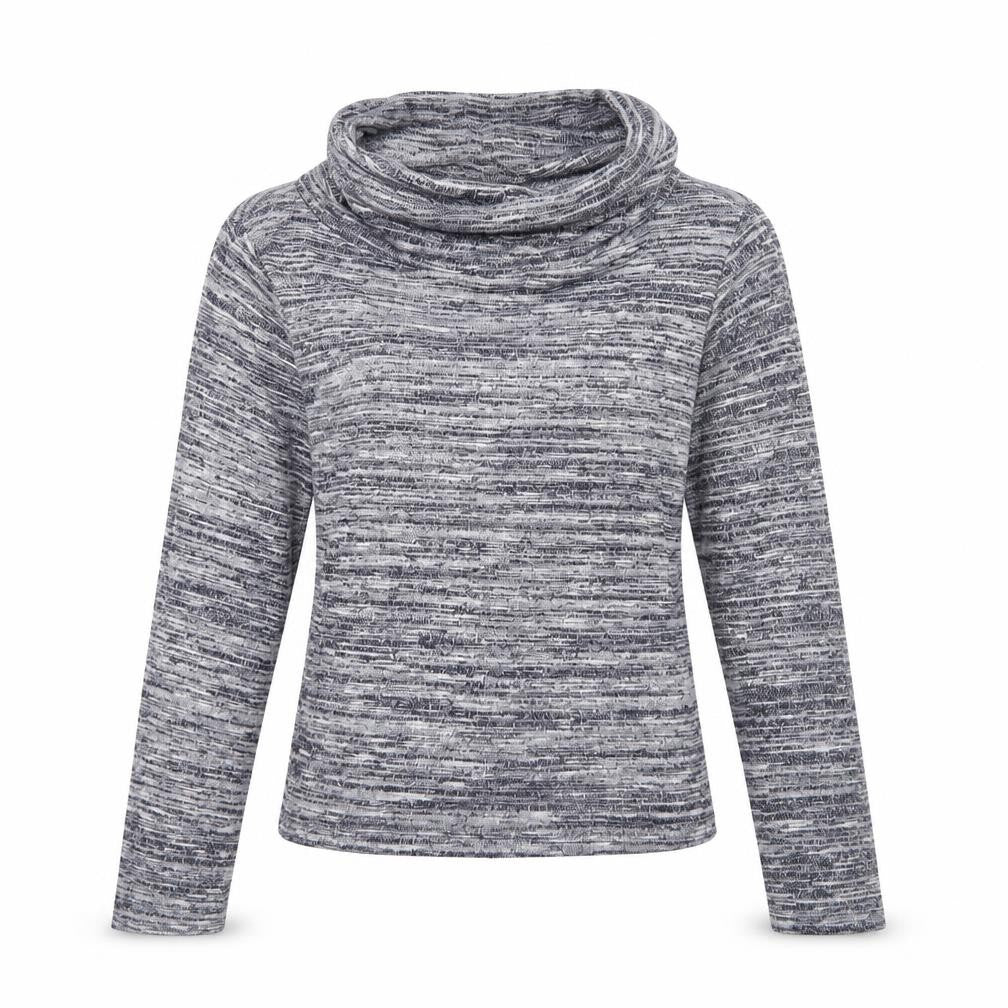 Front view of Blue Inc women’s blue jersey basic t-shirt, size UK 8