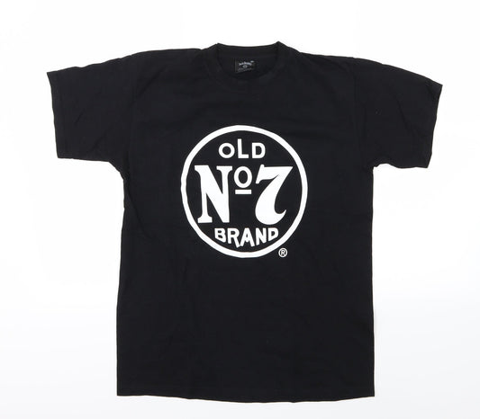 Jack Daniels Mens Black  Jersey  T-Shirt Size M