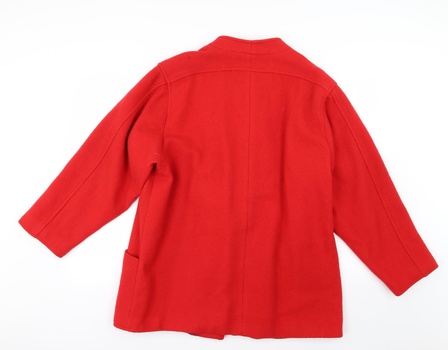 First Choice Womens Red  Knit Overcoat Coat Size 18