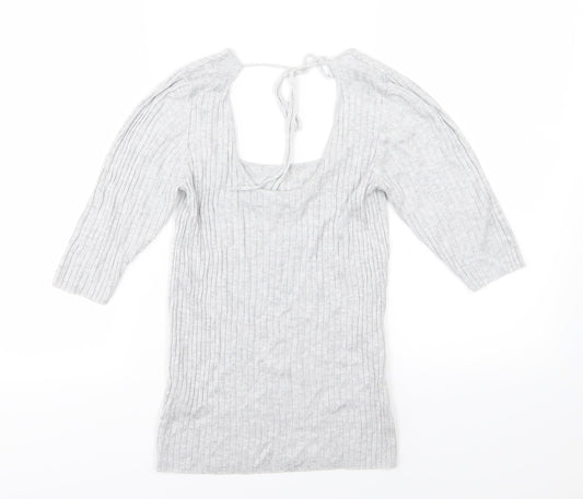 NEXT Womens Grey  Knit Pullover Jumper Size 8
