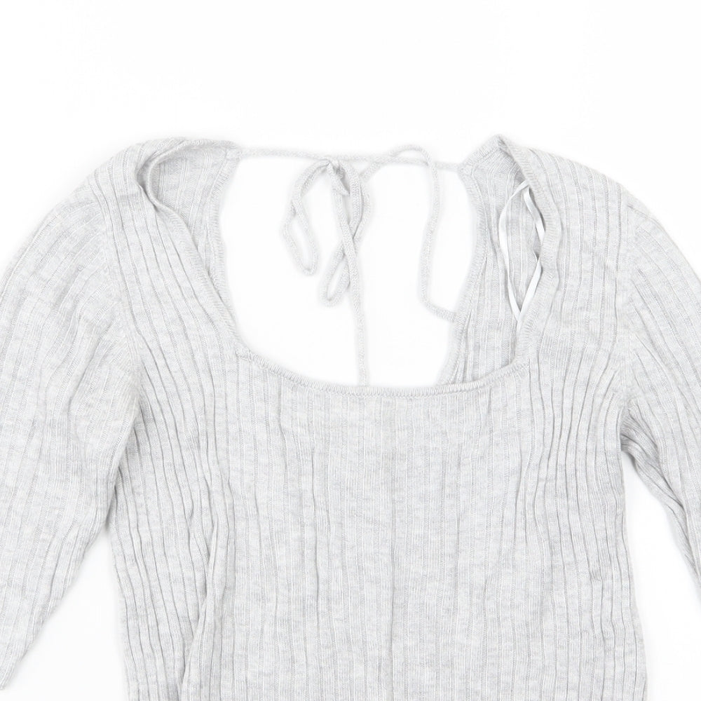 NEXT Womens Grey  Knit Pullover Jumper Size 8