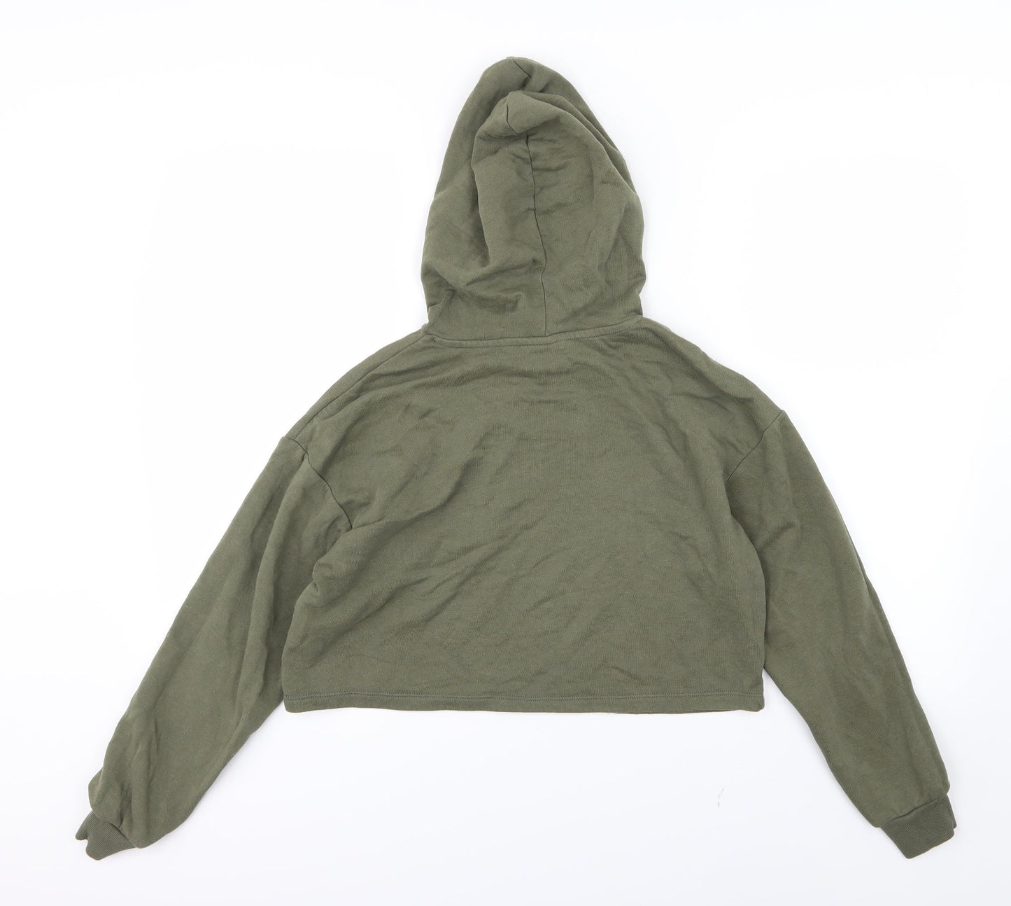 Divided by H&M Womens Green  Jersey Pullover Hoodie Size S  - Cropped