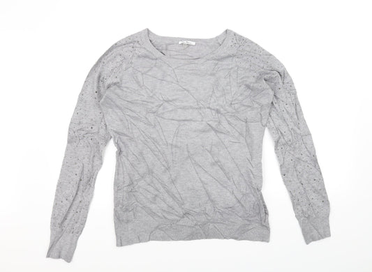 Vila Milano Womens Grey   Pullover Jumper Size L