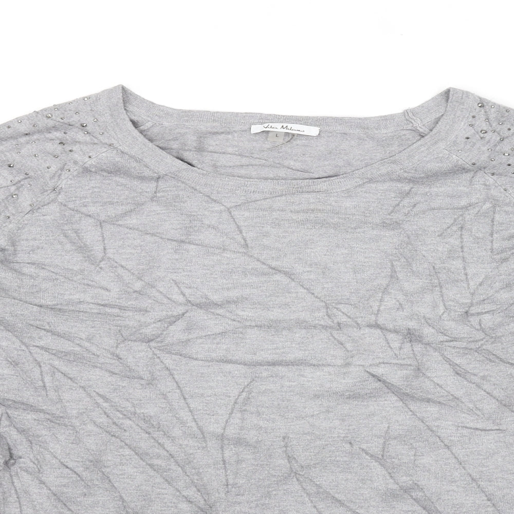 Vila Milano Womens Grey   Pullover Jumper Size L