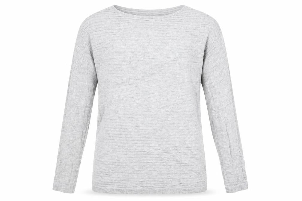 Front view of Gap women’s grey jumper, size M