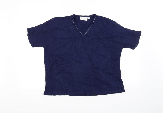 Sara Neal Womens Blue   Pullover Jumper Size 18