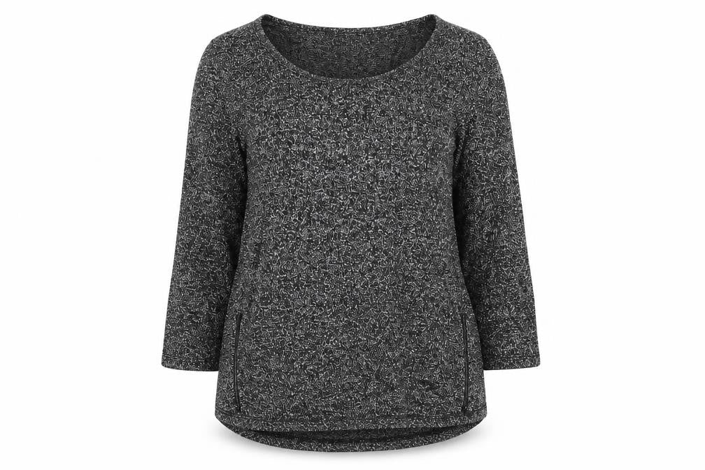 Front view of ESPRIT women’s grey jumper, size XS