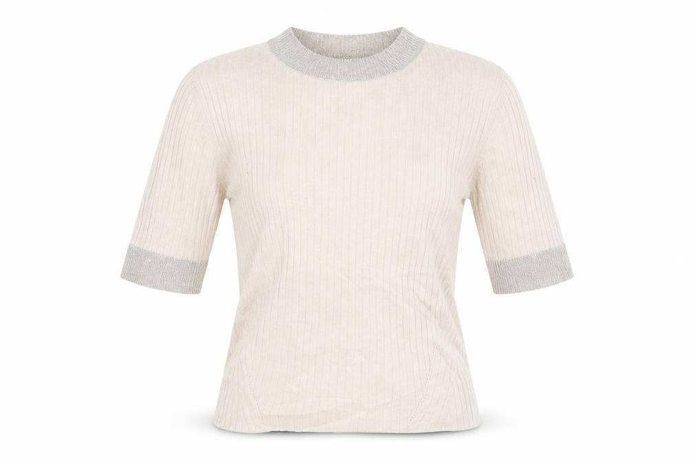 Front view of River island women’s pink basic t-shirt, size UK 8