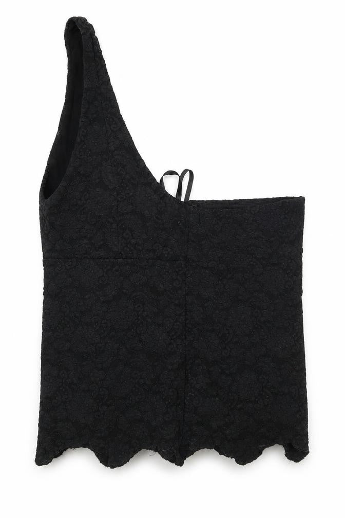 Fransa Womens Black Floral  Basic Blouse Size L