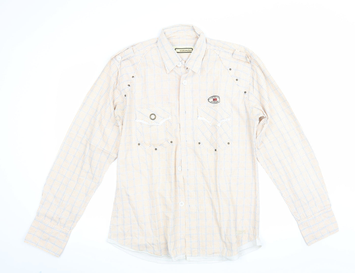 Never Nine Mens Beige    Button-Up Size XL