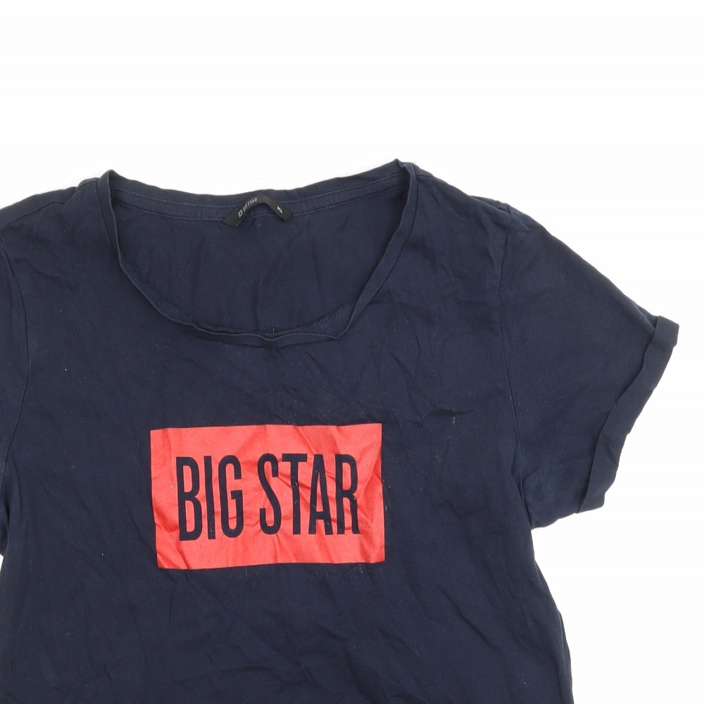 BIG STAR Womens Blue   Basic T-Shirt Size L