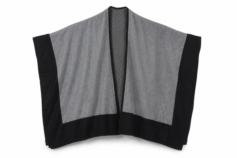 Front view of Preworn women’s grey shawl/wrap