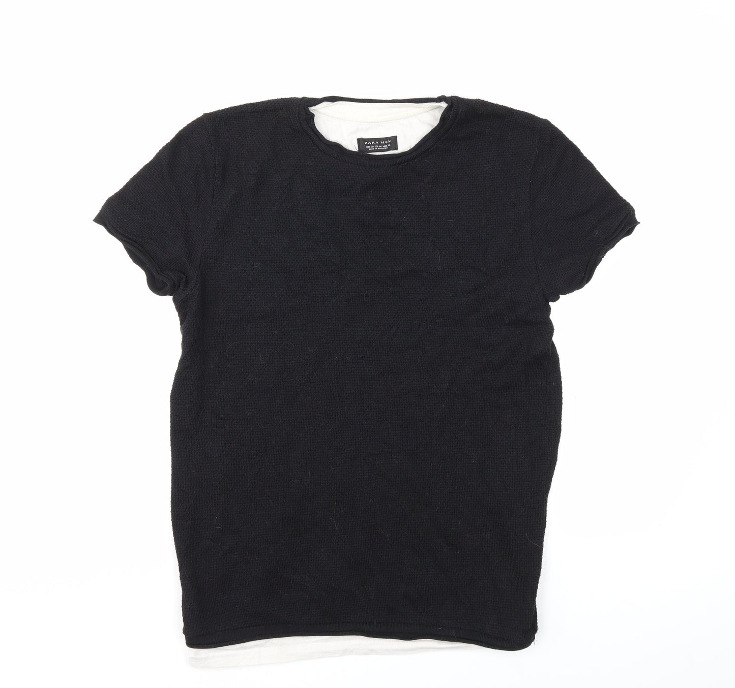 Zara Womens Black  Knit Pullover Jumper Size M