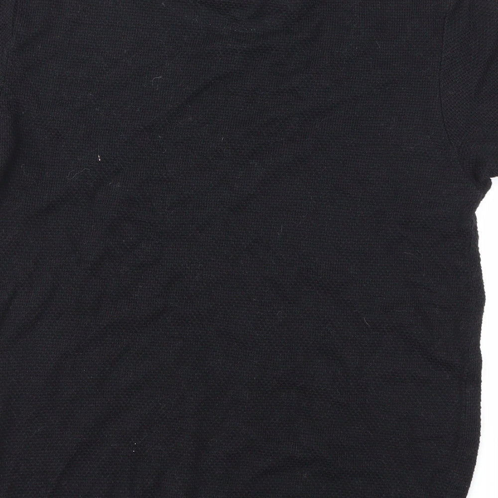 Zara Womens Black  Knit Pullover Jumper Size M