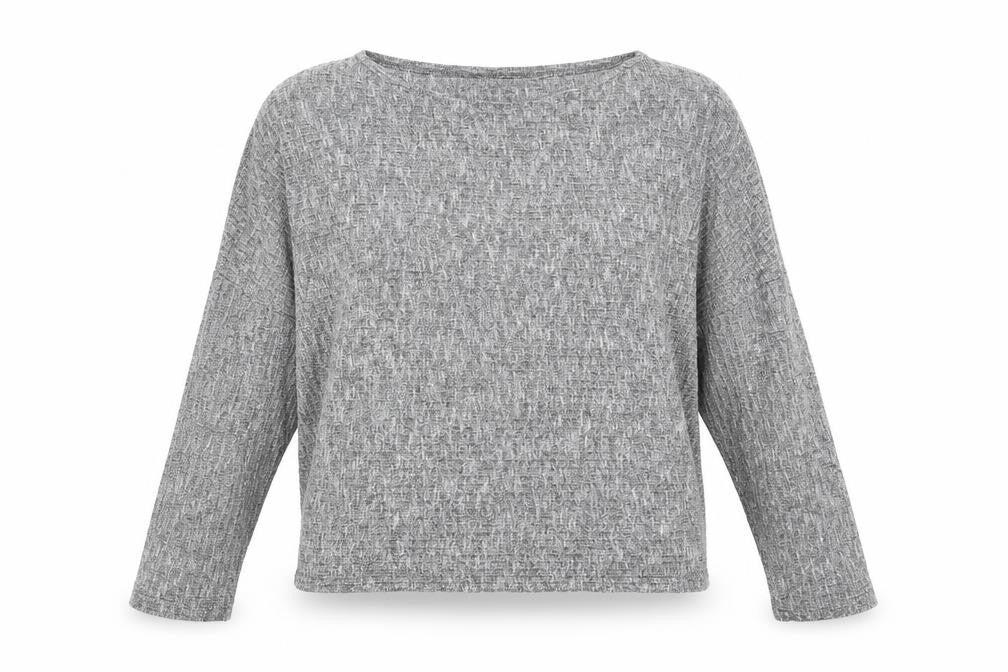 Front view of Select women’s grey knit jumper, size UK 12