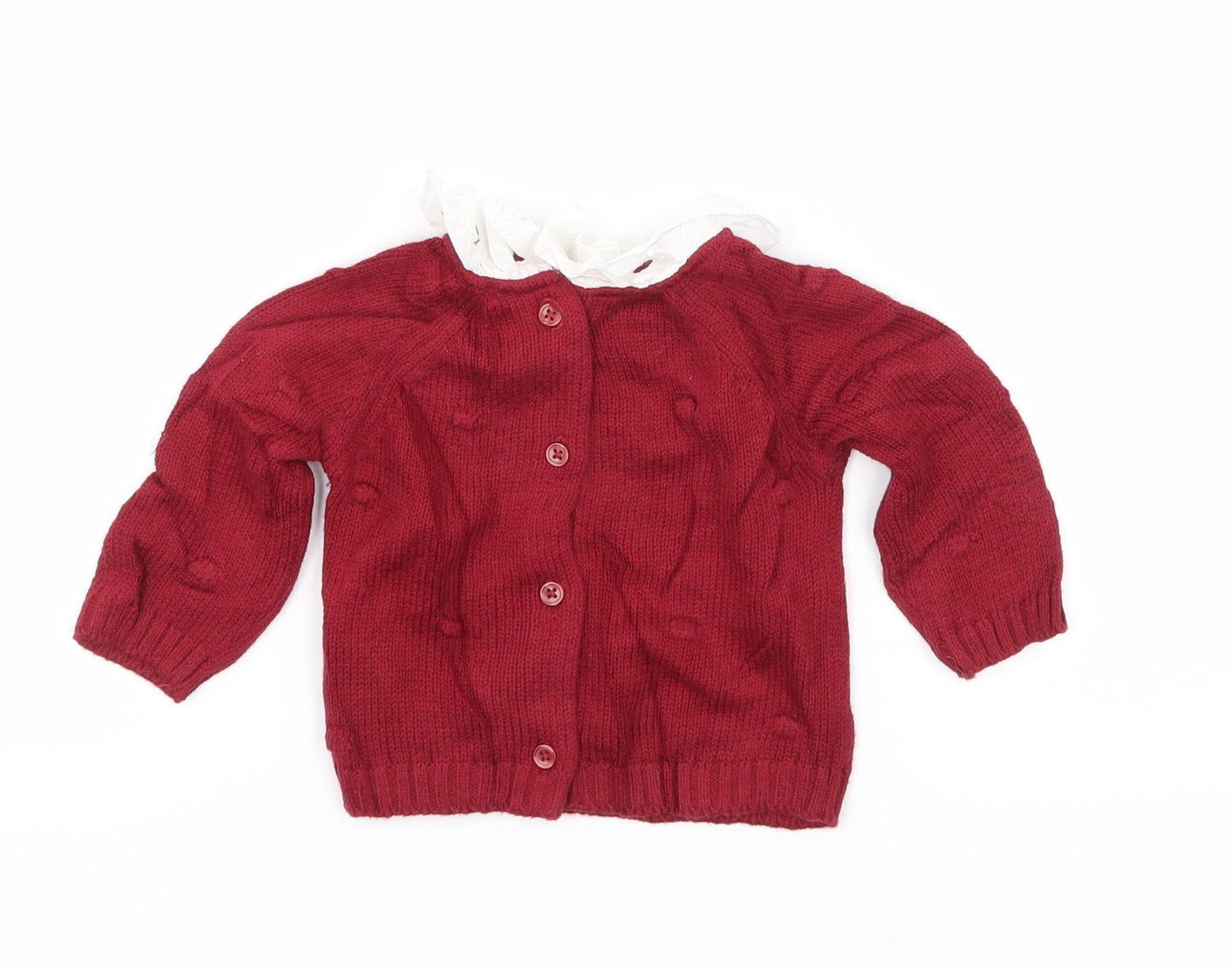 Nutmeg Girls Red  Knit Pullover Jumper Size 0-3 Months