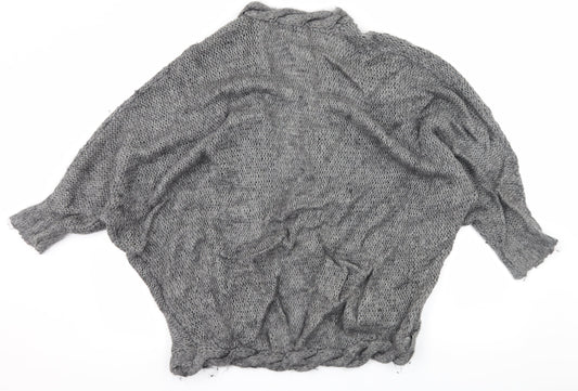 H&M Womens Grey  Knit Cardigan Jumper One Size