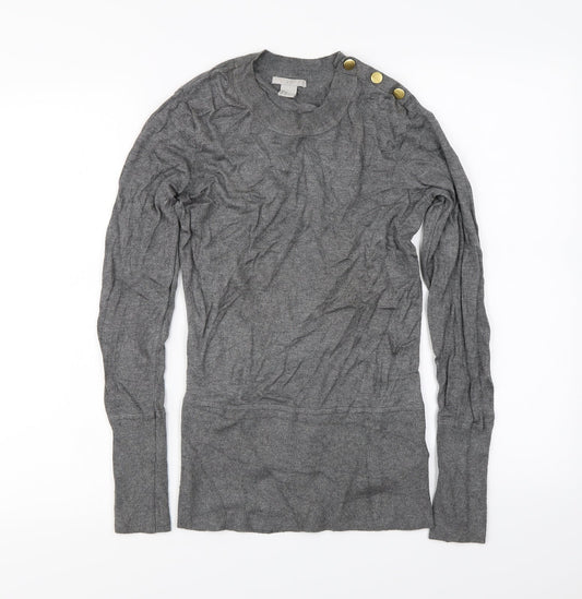 H&M  Womens Grey   Pullover Jumper Size M