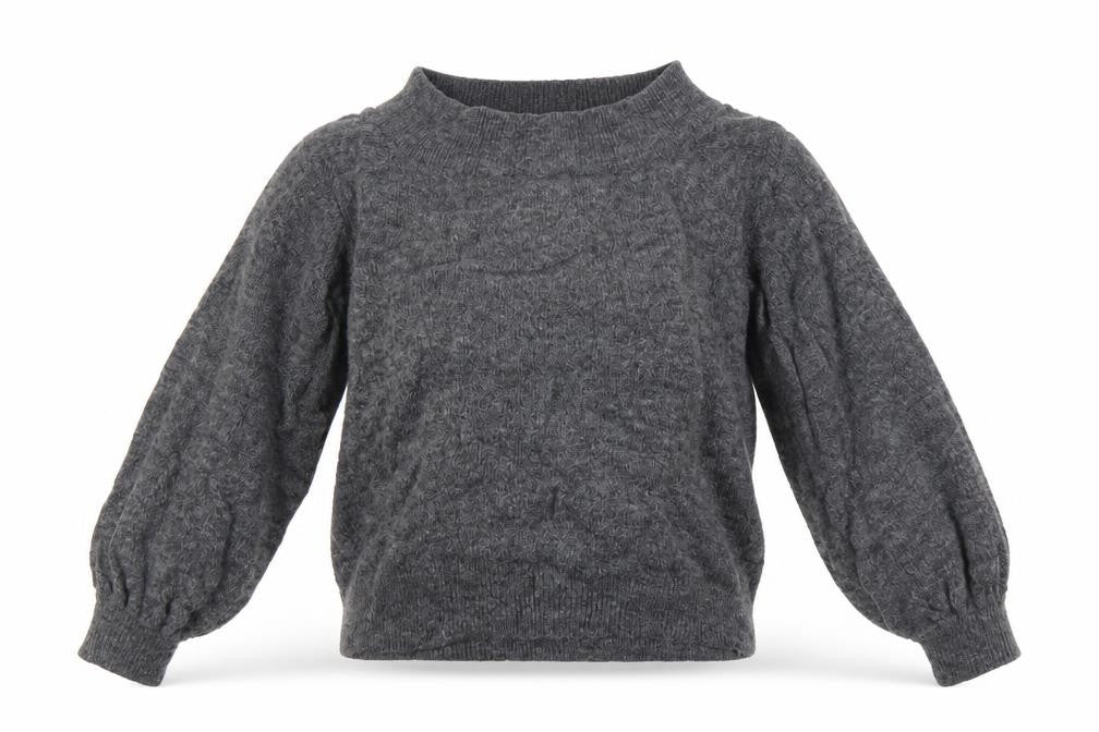 Front view of H&M women’s grey jumper, size S