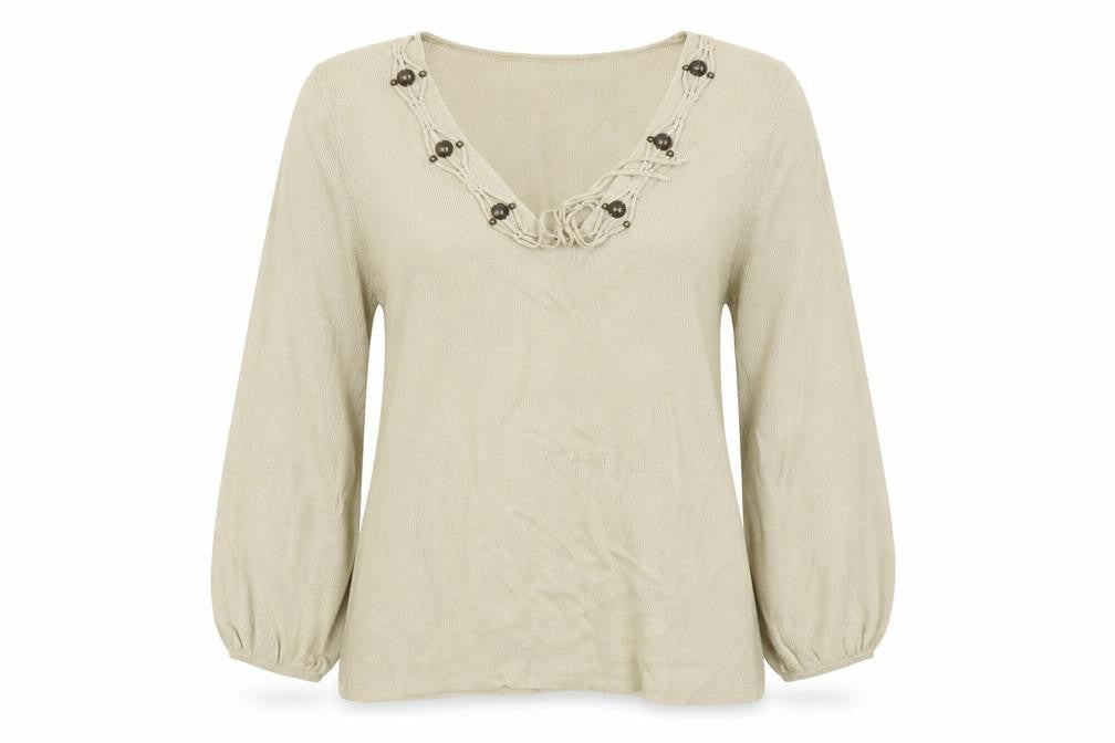Front view of Principles women’s beige jumper, size UK 14