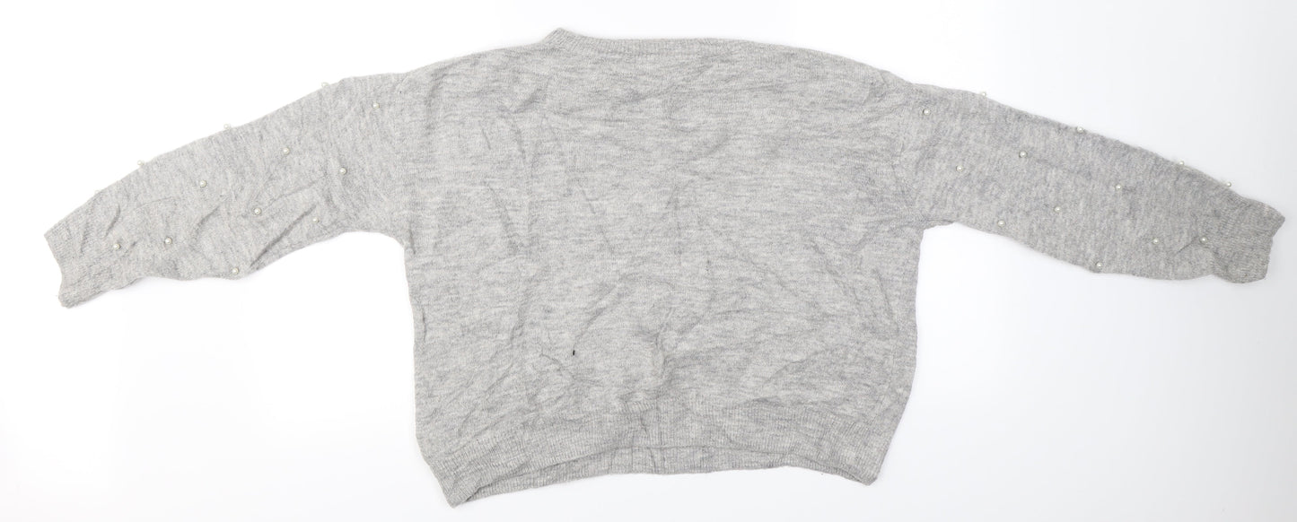 H&M Womens Grey   Pullover Jumper Size S