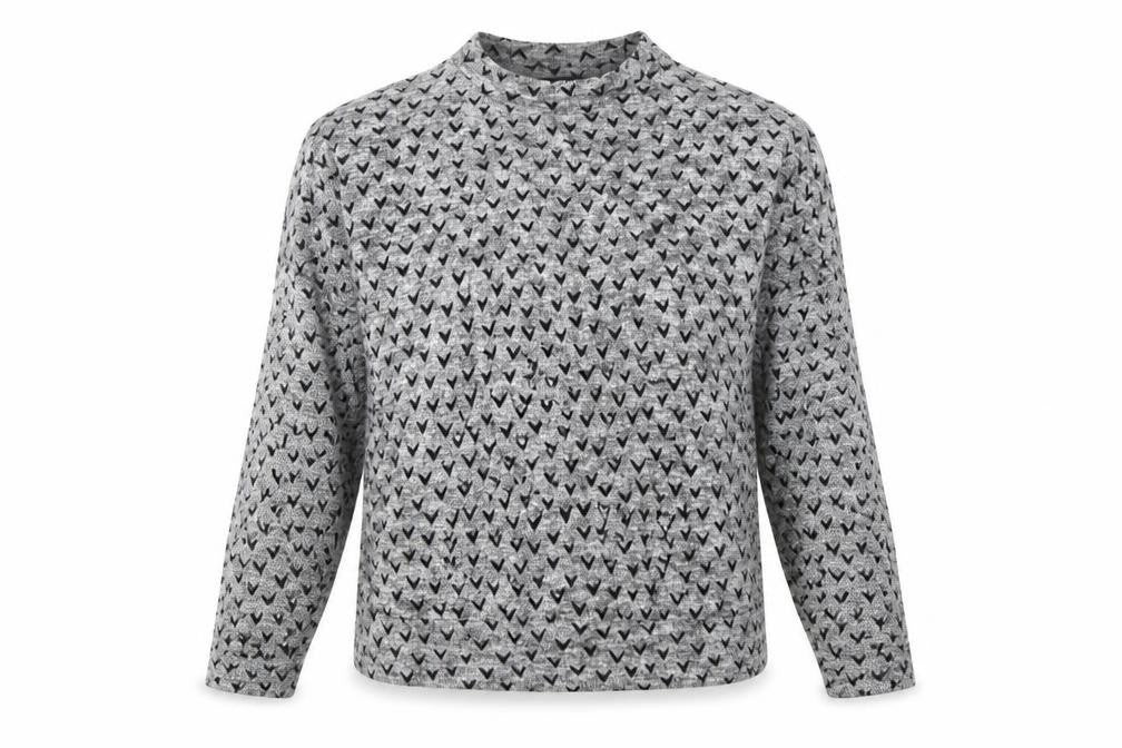 Front view of Next women’s grey jumper, size UK 12