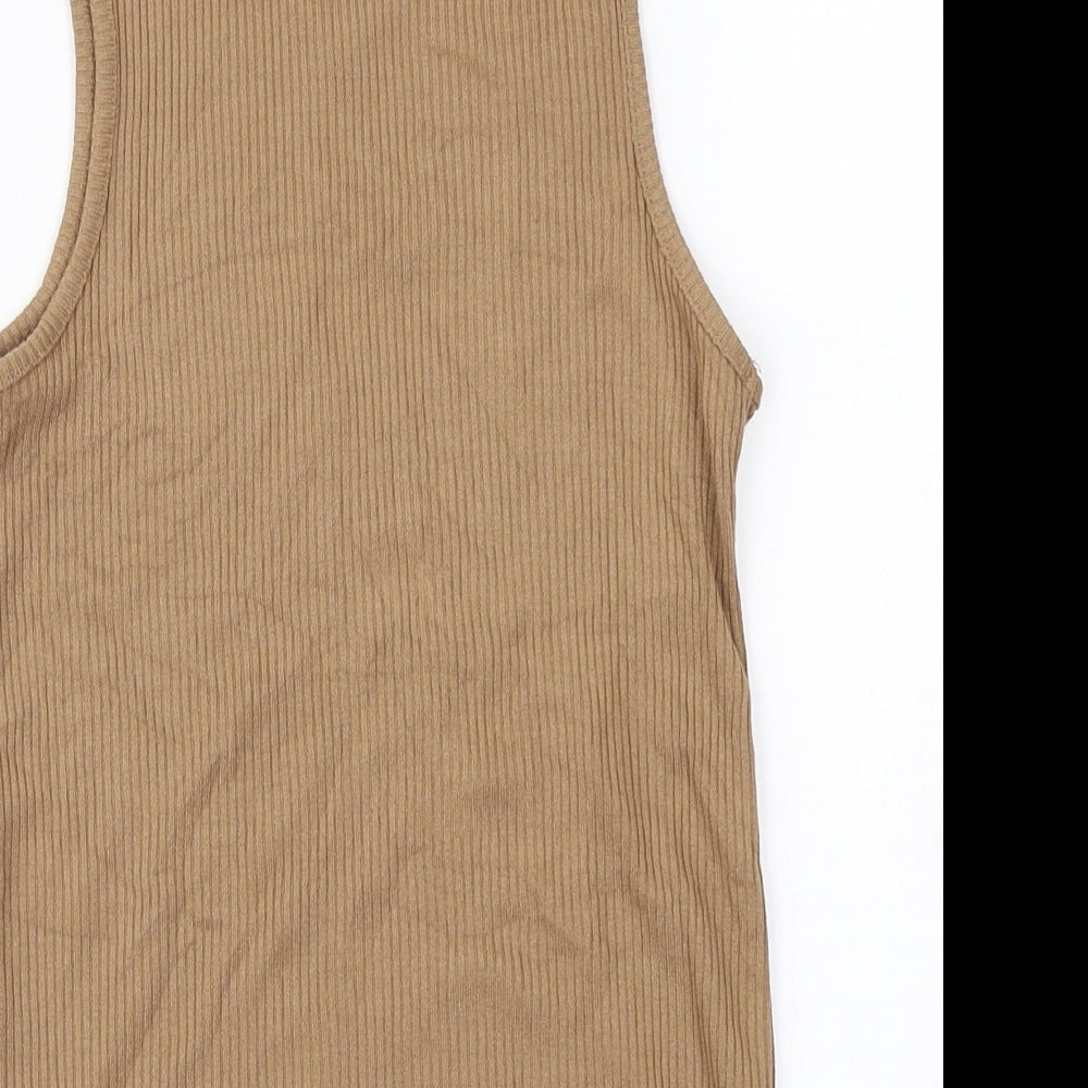Topshop Womens Brown   Basic T-Shirt Size 8