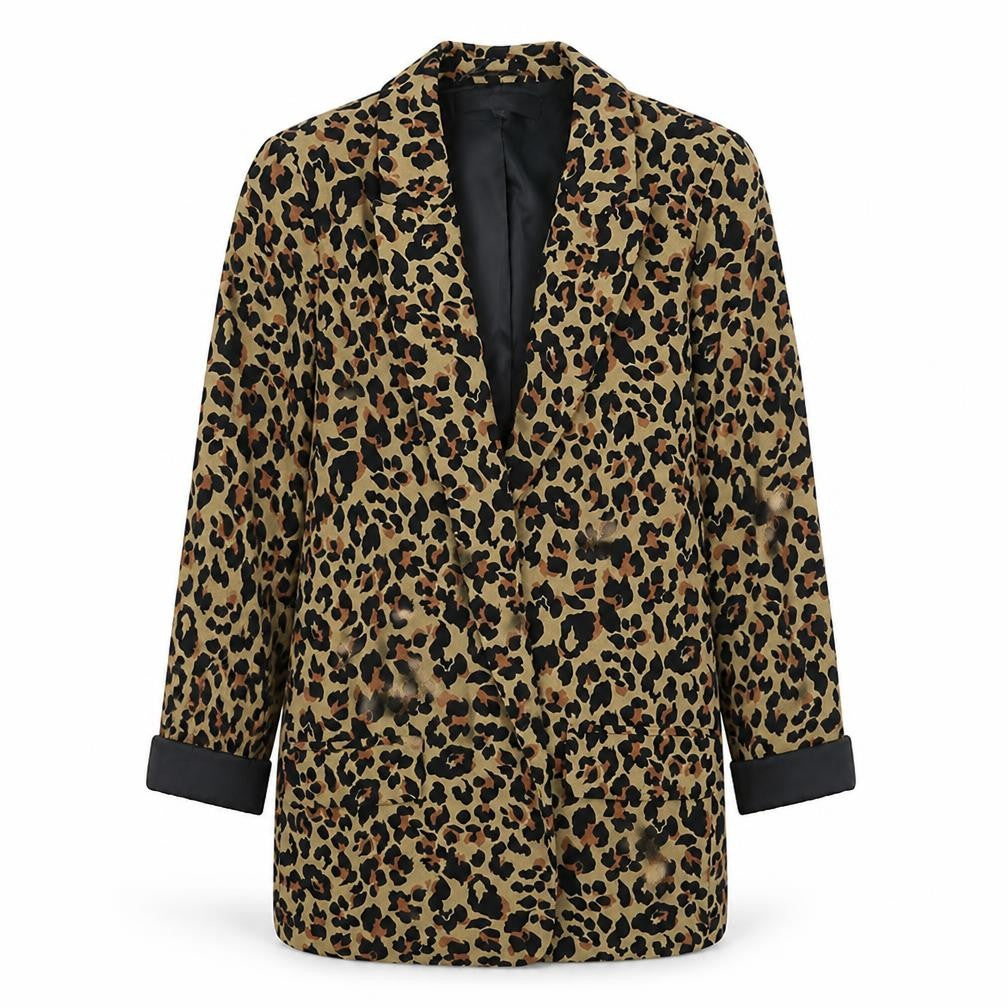 Front view of Next women’s multicoloured animal print jacket blazer, size UK 6