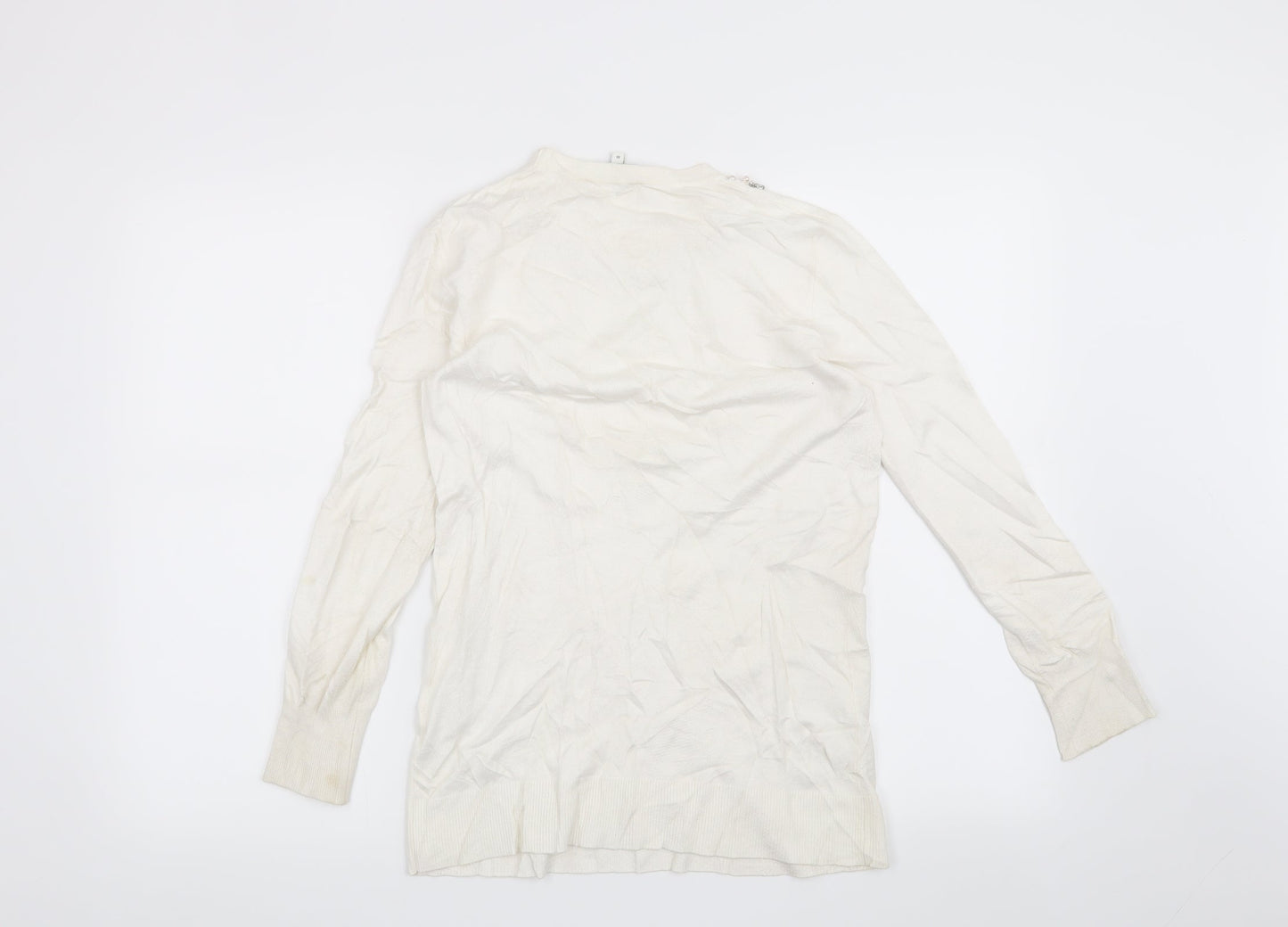 Warehouse Womens White   Pullover Jumper Size 10