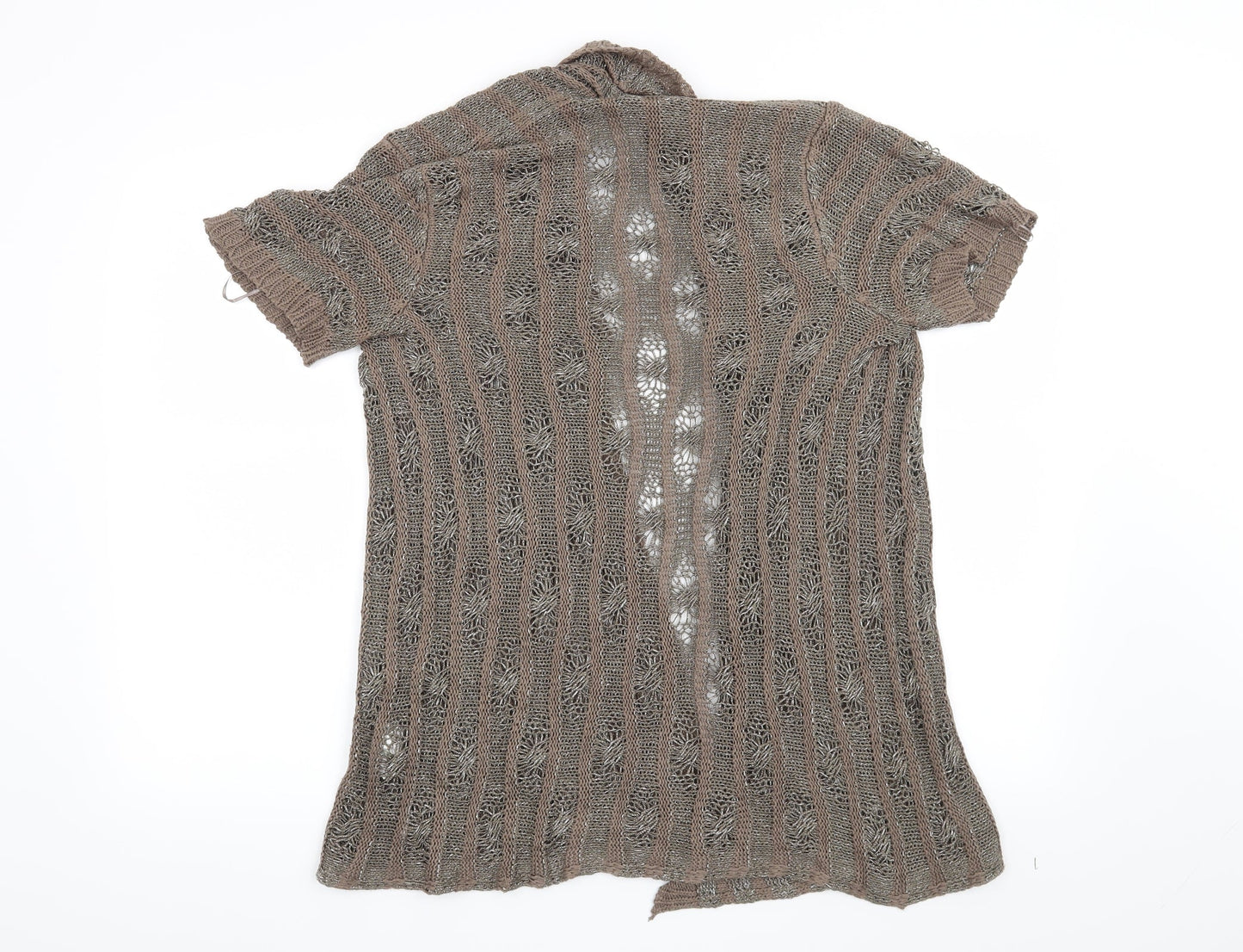 Per Una Womens Brown Striped  Cardigan Jumper Size M