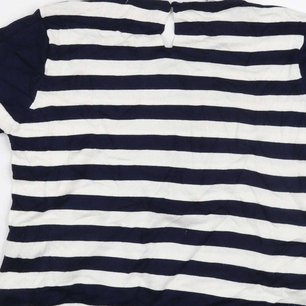 Zara Womens Blue Striped  Pullover Jumper Size M